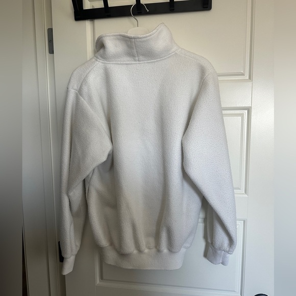 Women's White Half-Zip fleece Sweater - Picture 2 of 2